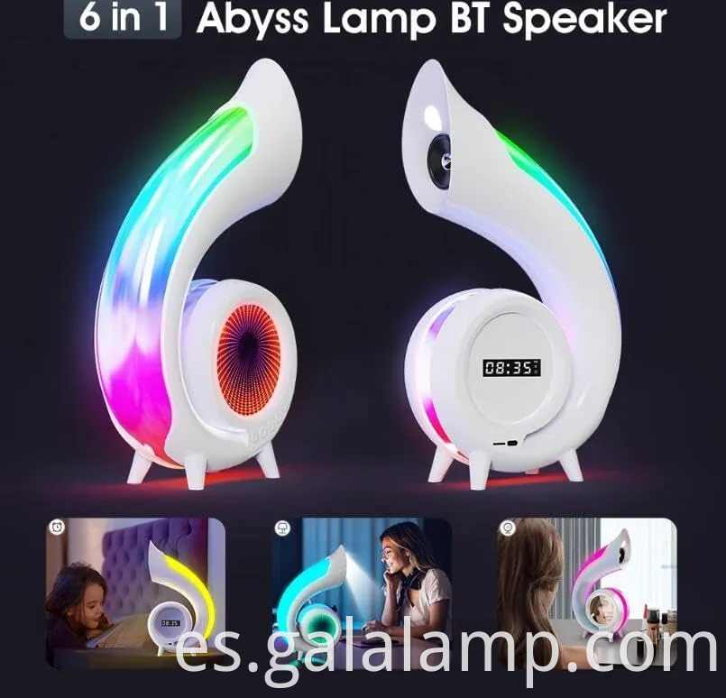 Altavoz Bluetooth de inspiración vintage con colorida pantalla LED Clock